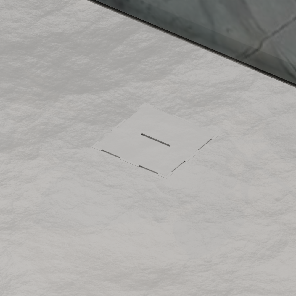 Cadita de dus dreptunghiulara 80x120 cm, slim 3 cm, alb lucios [2]