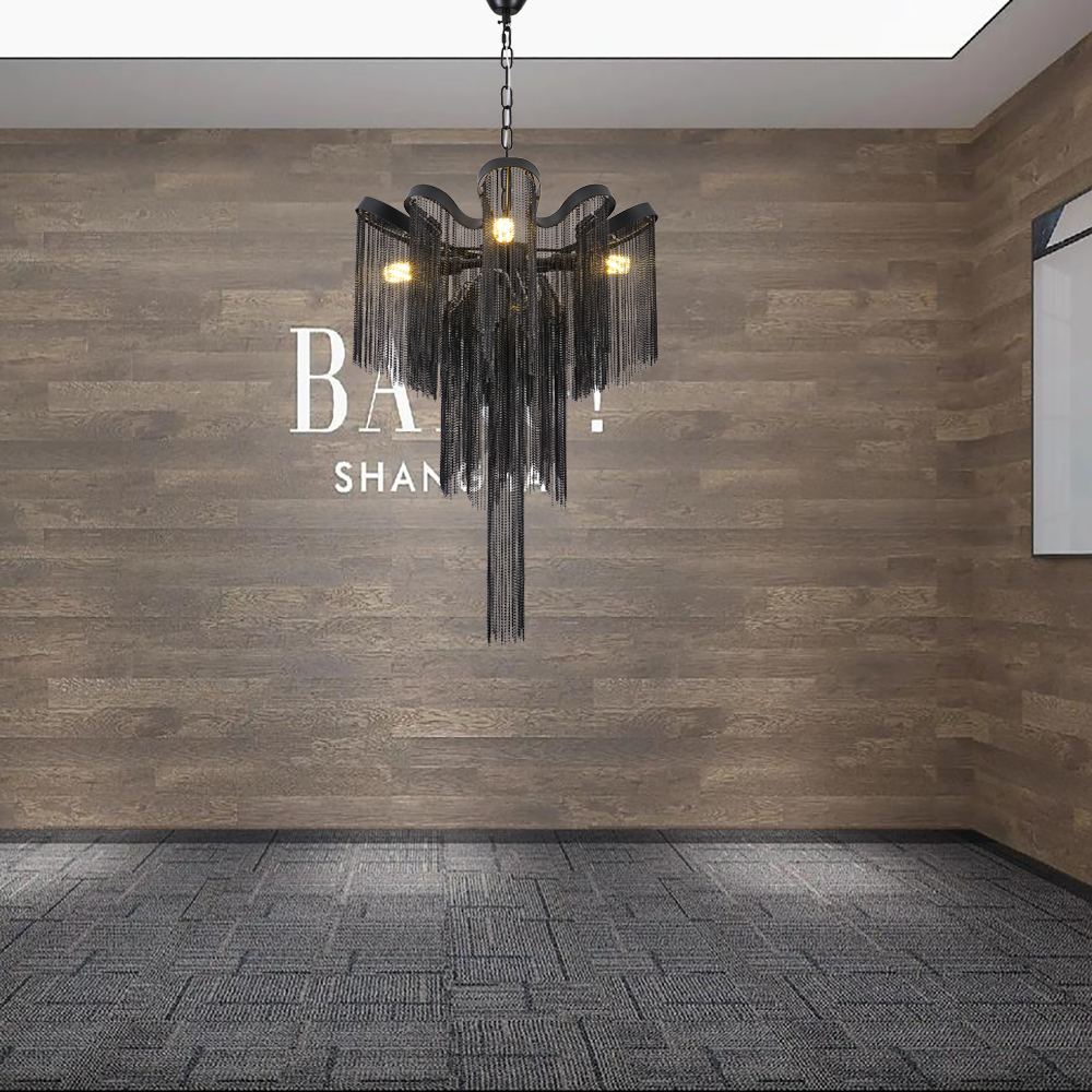 Candelabru B8000/4BK, 4xE14, Diametru 43 cm, Inaltime 68 cm, Negru, Fier, Aluminiu [2]