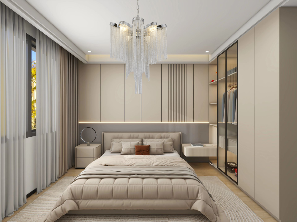 Candelabru B8000/4CH, 4xE14, Diametru 43 cm, Inaltime 68 cm, Argintiu, Fier, Aluminiu [2]