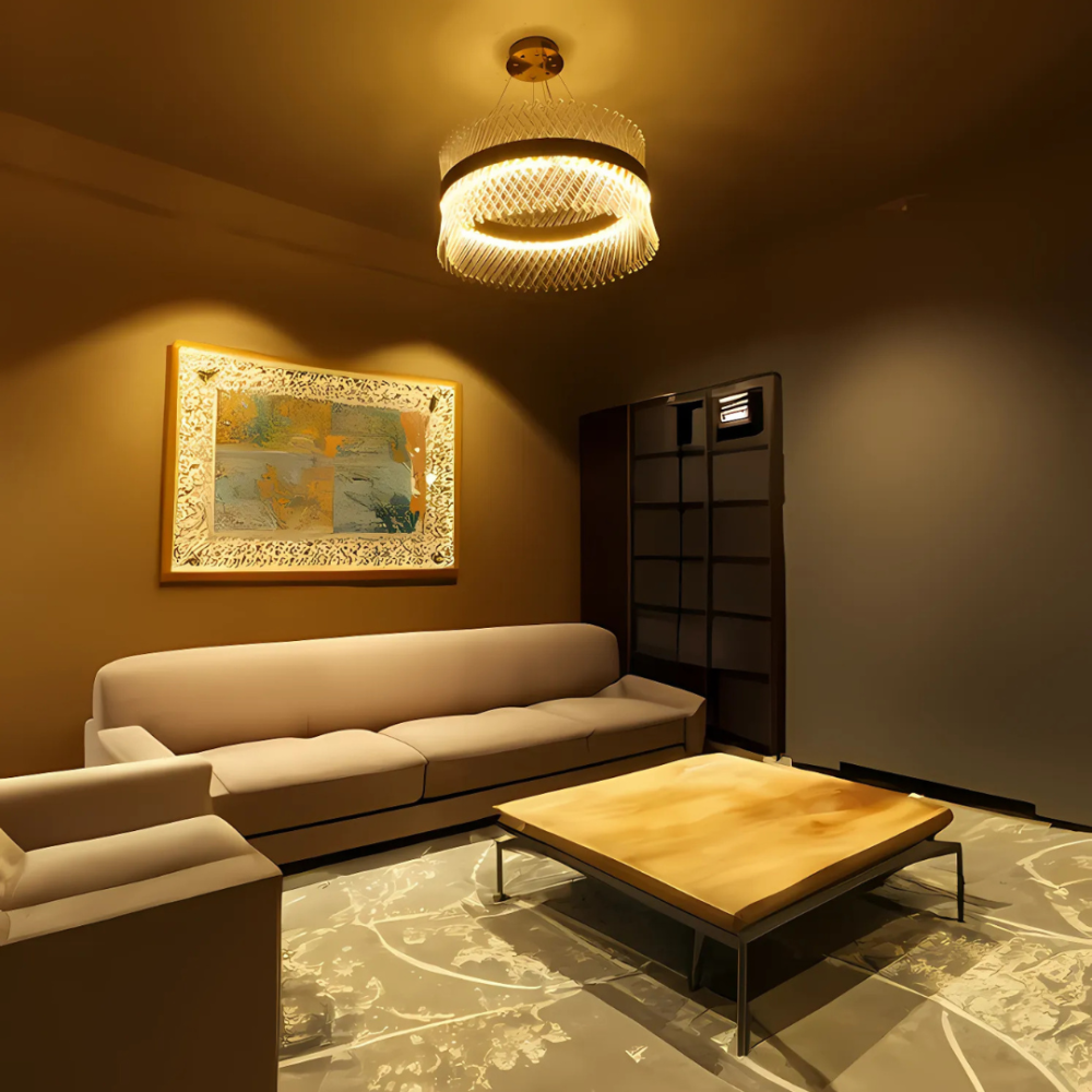 Candelabru Cristal ALHAMBRA Eleganza, LED, 71W, Diametru 50cm, Lumina Calda/Rece/Neutra, Dimabil, Inaltime Reglabila, Auriu [3]