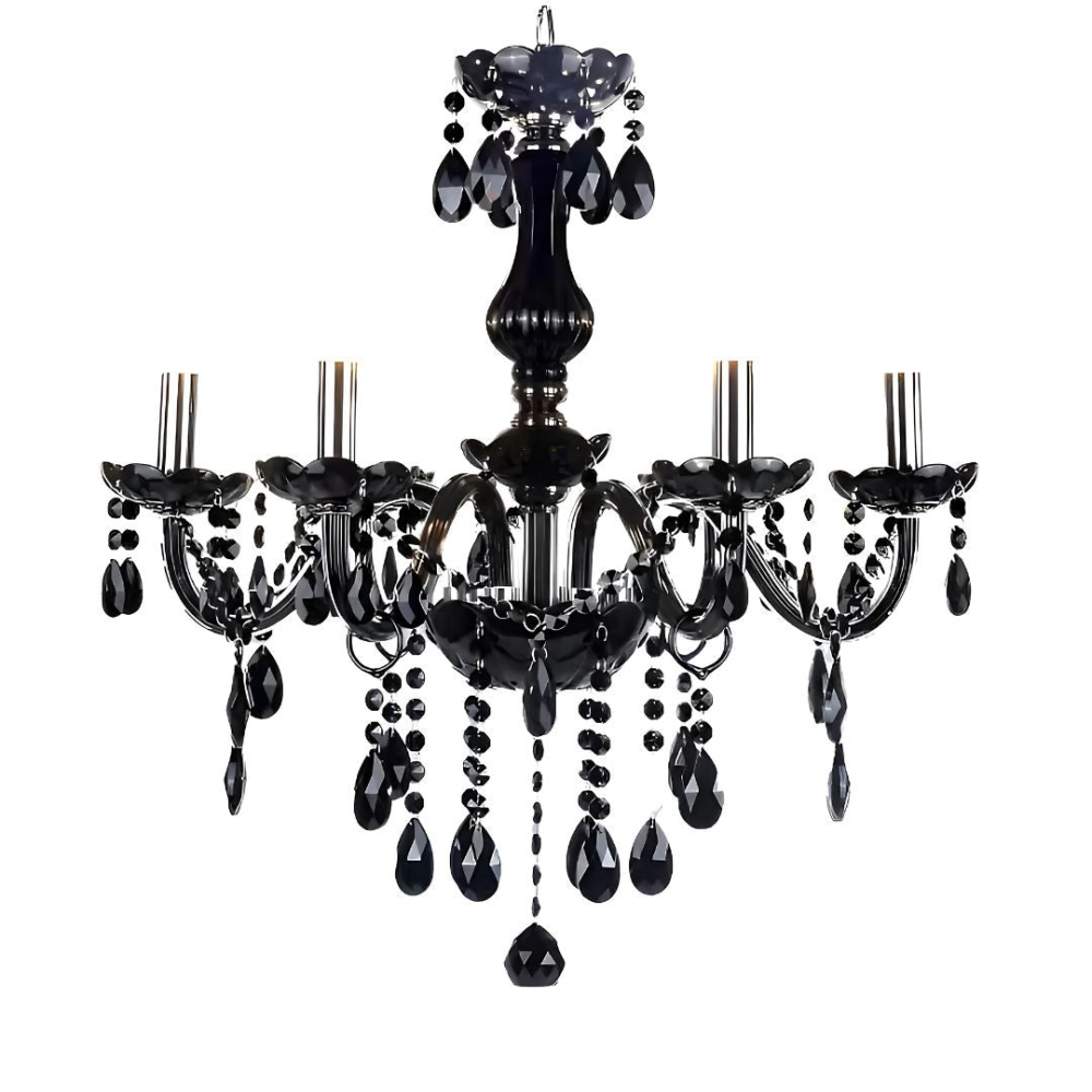 Candelabru Cristal ALNWICK Eleganza, 5xE14, Diametru 48cm, Negru, Inaltime Reglabila [4]