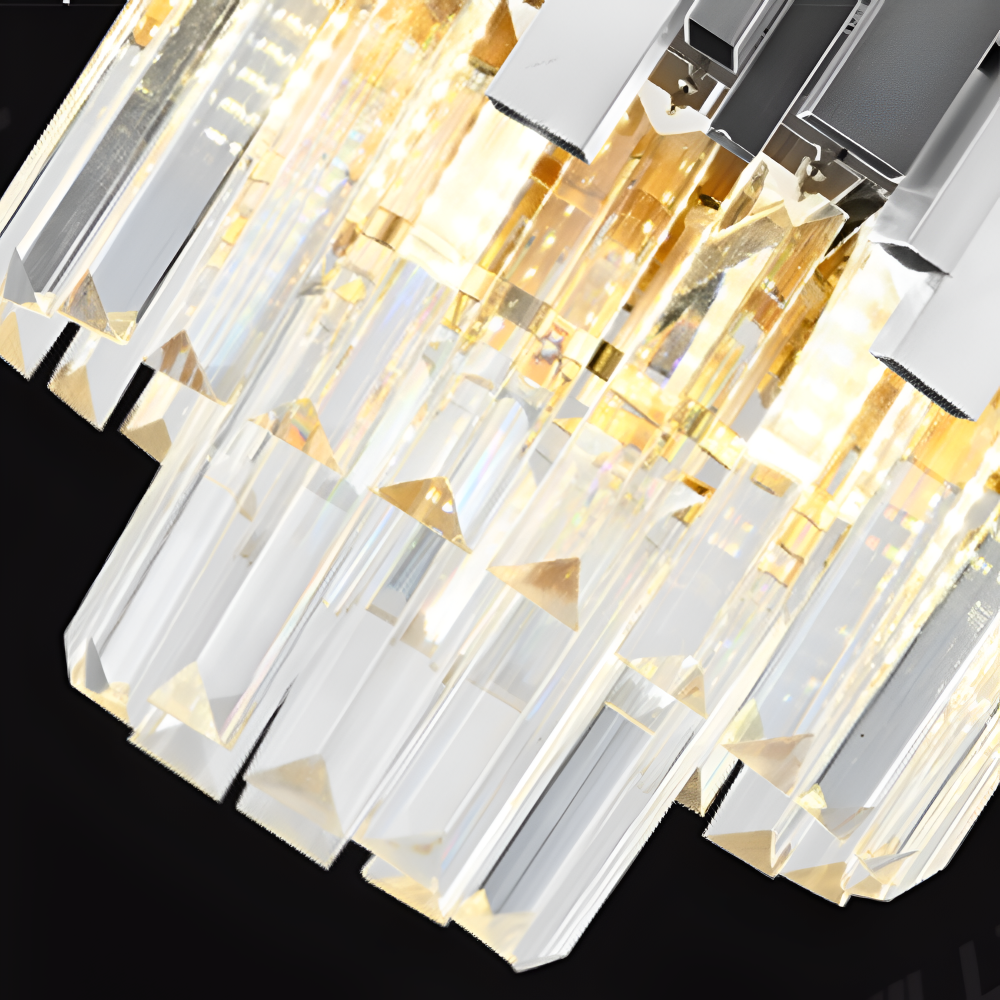 Candelabru Cristal BLOIS Eleganza 8xE14, Diametru 49cm, Argintiu, Inaltime Reglabila [4]