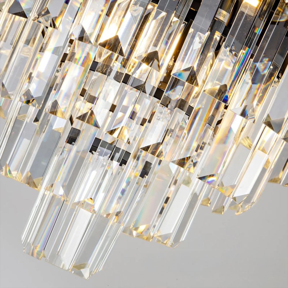 Candelabru Cristal BLOIS Nobile 5xE14, Diametru 40cm, Negru, Inaltime Reglabila [2]