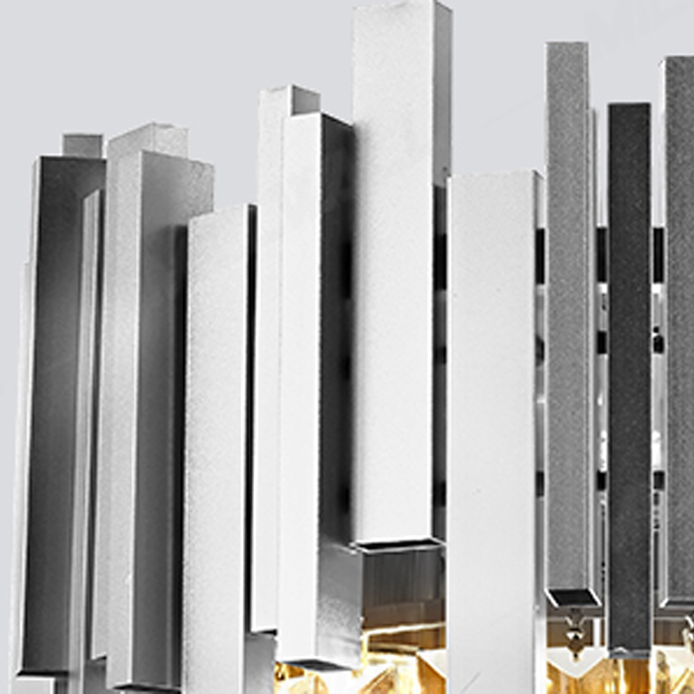 Candelabru Cristal BLOIS Petito 3xE14, Diametru 30cm, Argintiu, Inaltime Reglabila [3]