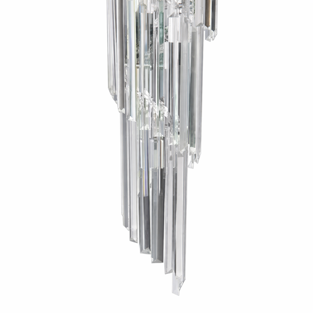 Candelabru Cristal CC110/600x1800BK , 28xE14, Diametru 60cm, Inaltime 180cm, Negru, Inaltime Reglabila, Design Elegant [3]