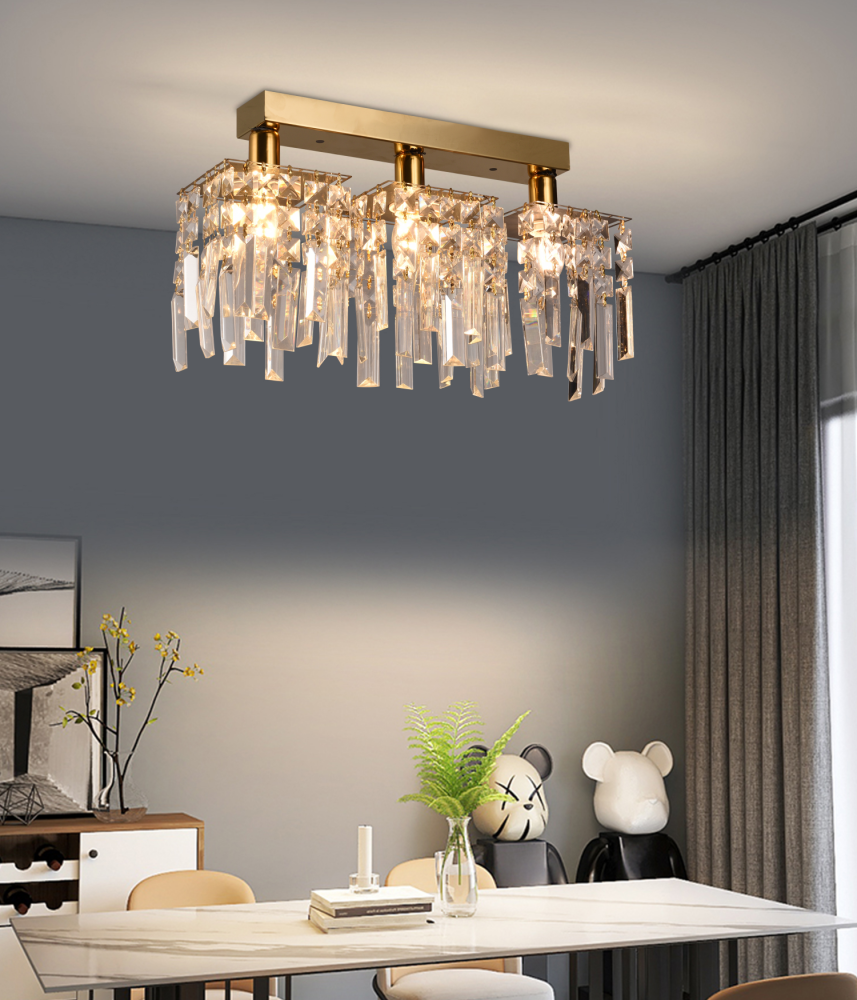 Candelabru Cristal CC180/3GD, 3xE14, 35x6x9, Auriu, Cristal, Fier [2]