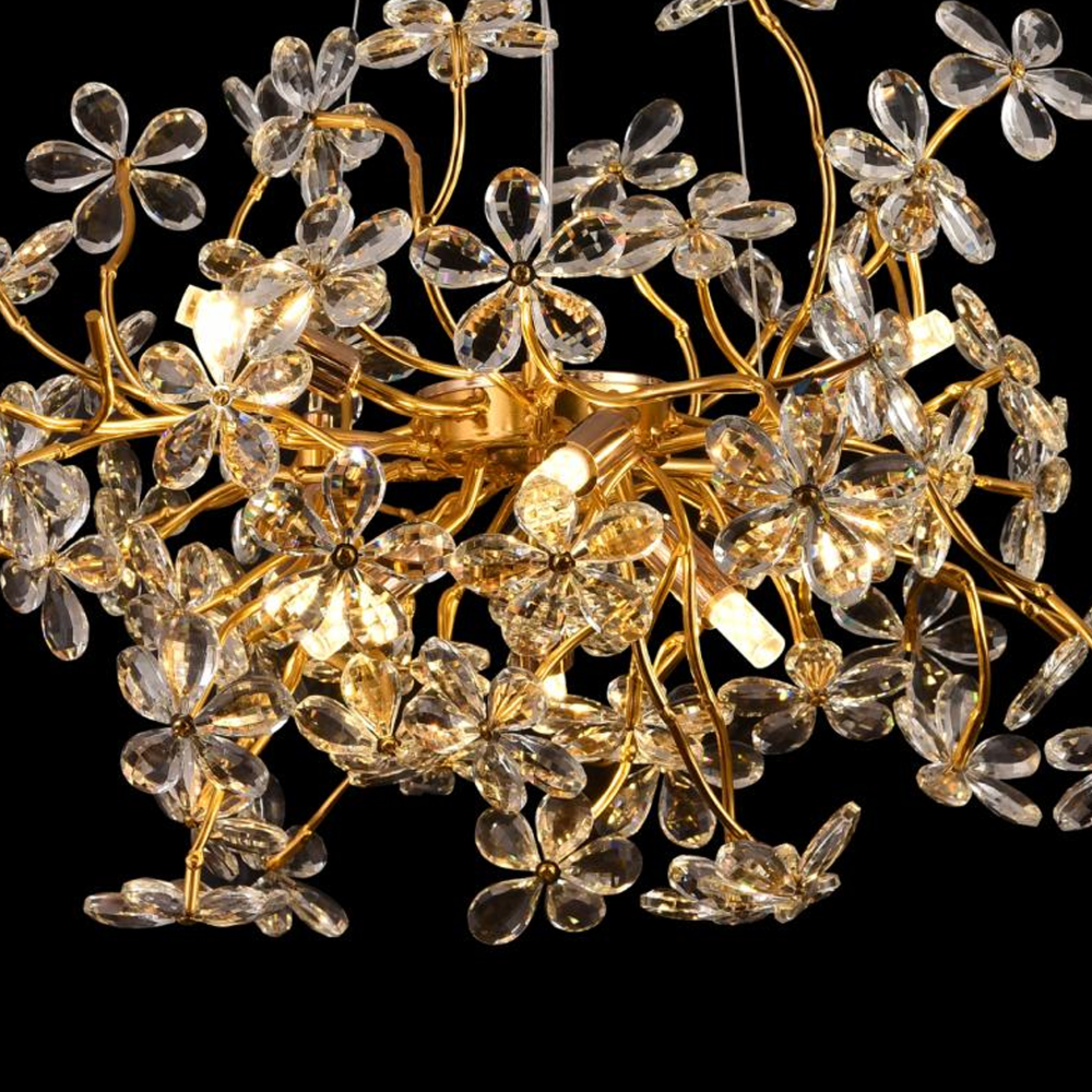 Candelabru Cristal CM325/600GD, 9x G9, Crom si Cristale , 55cm, Inaltime Reglabila [4]