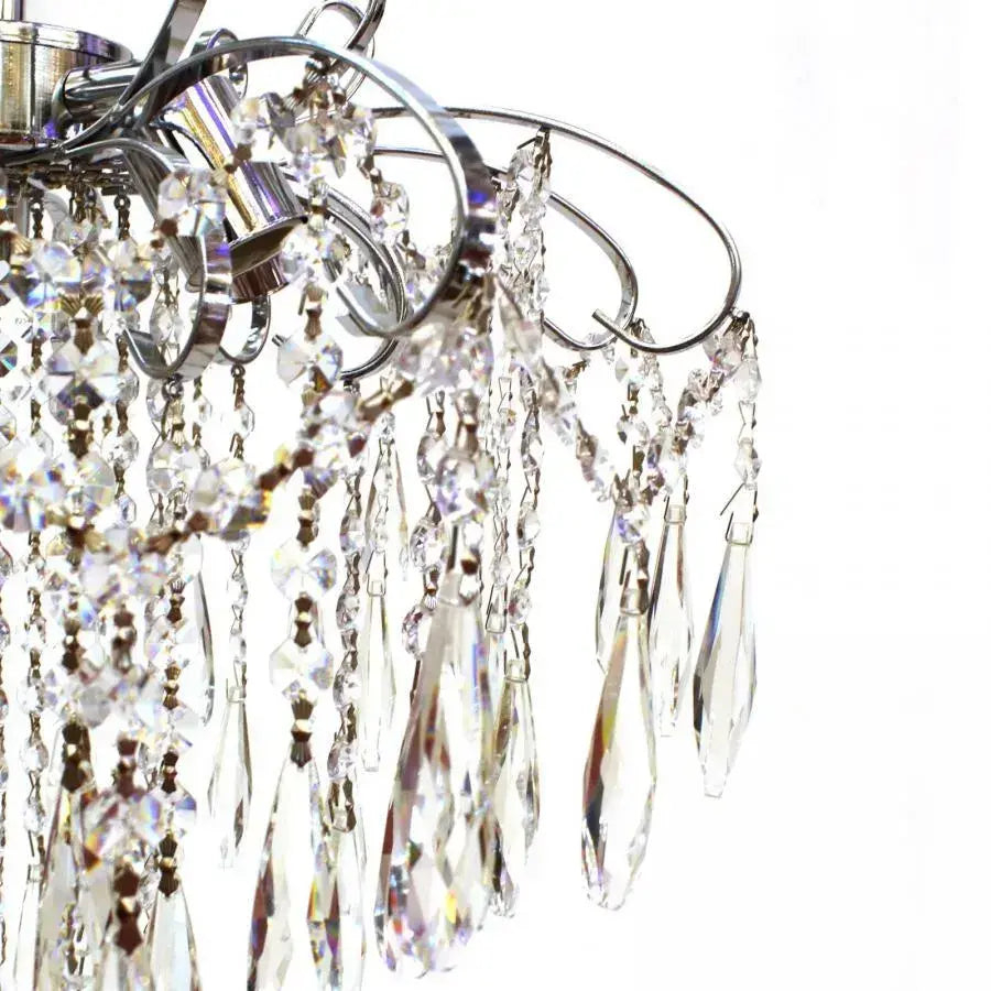 Candelabru Cristal EDINBURGH Eleganza, 5xE27, Diametru 47cm, Crom Lucios [2]