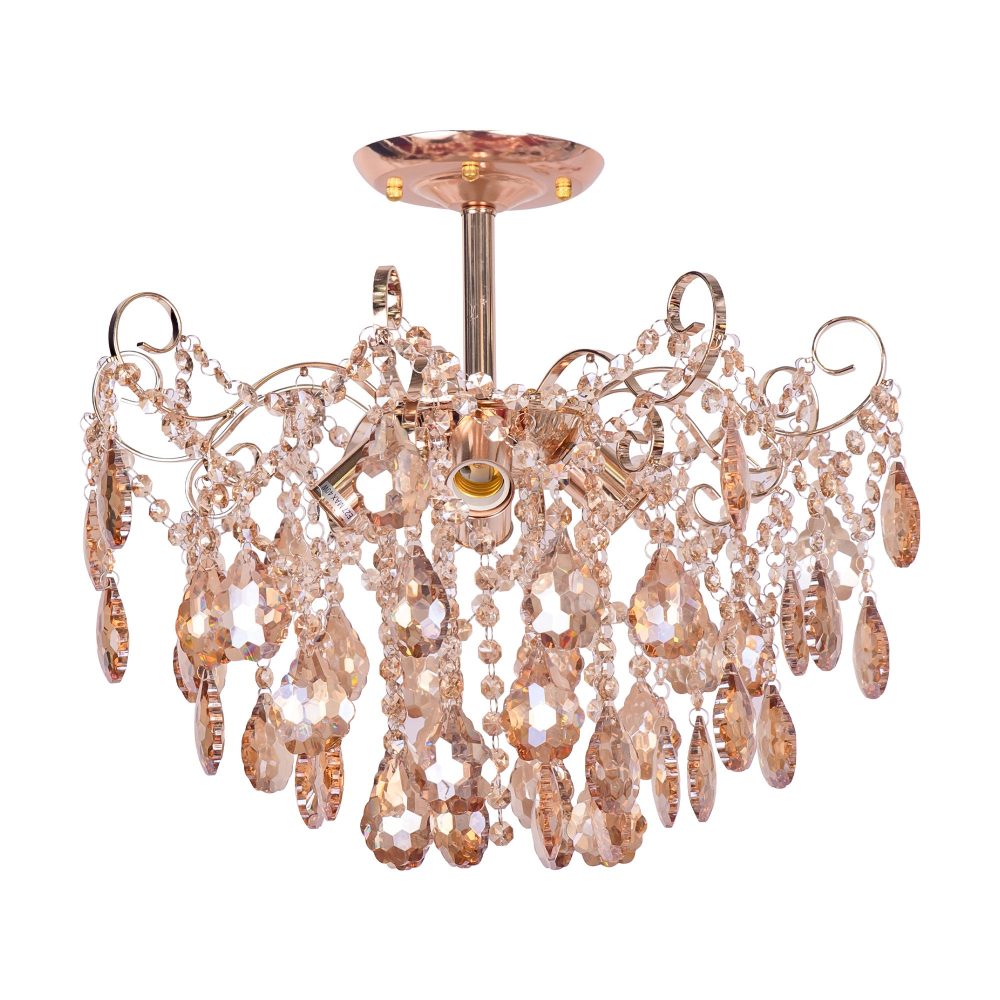 Candelabru Cristal Fiamma, 4x E27, Diametru 50cm, Auriu [2]