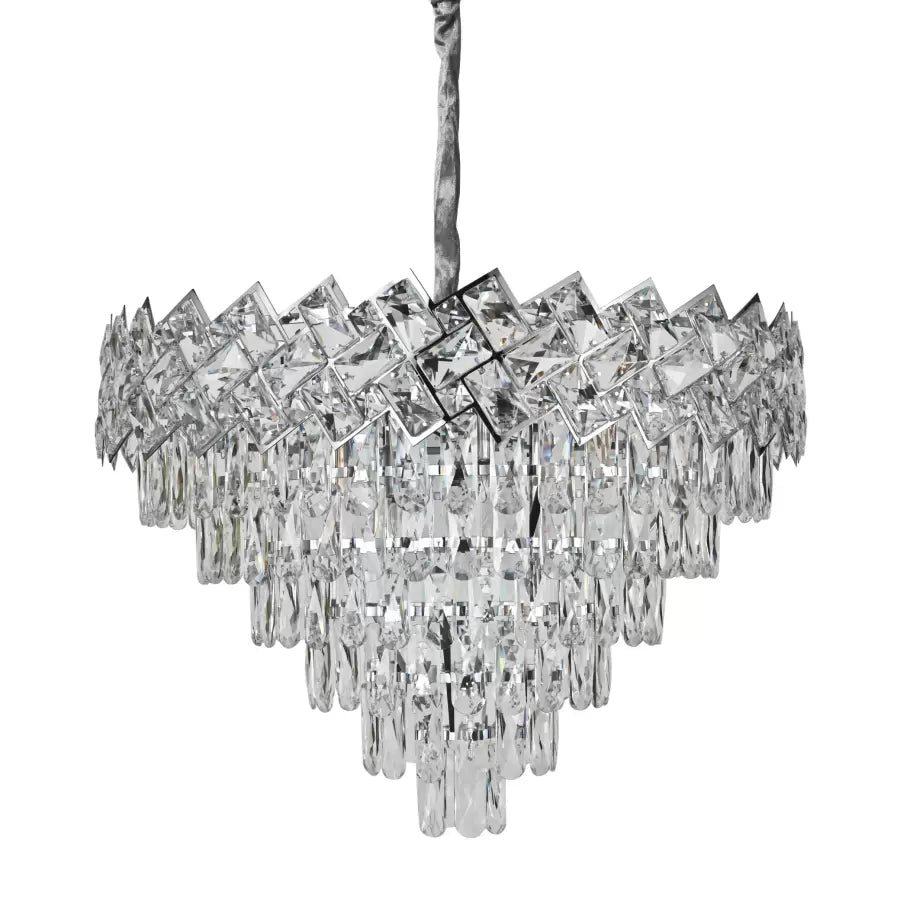 Candelabru Cristal Jordan 10 x E27 Argintiu [2]