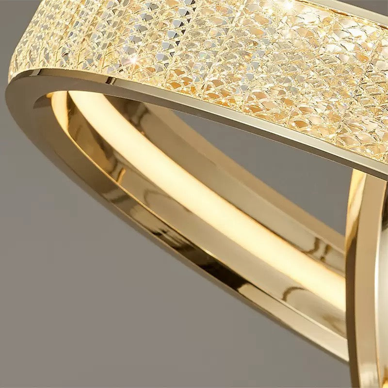 Candelabru Cristal, Kensington Magno, 111W, Auriu, 2 elemente, Inaltime reglabila, Lumina Calda/Rece/Neutra [2]