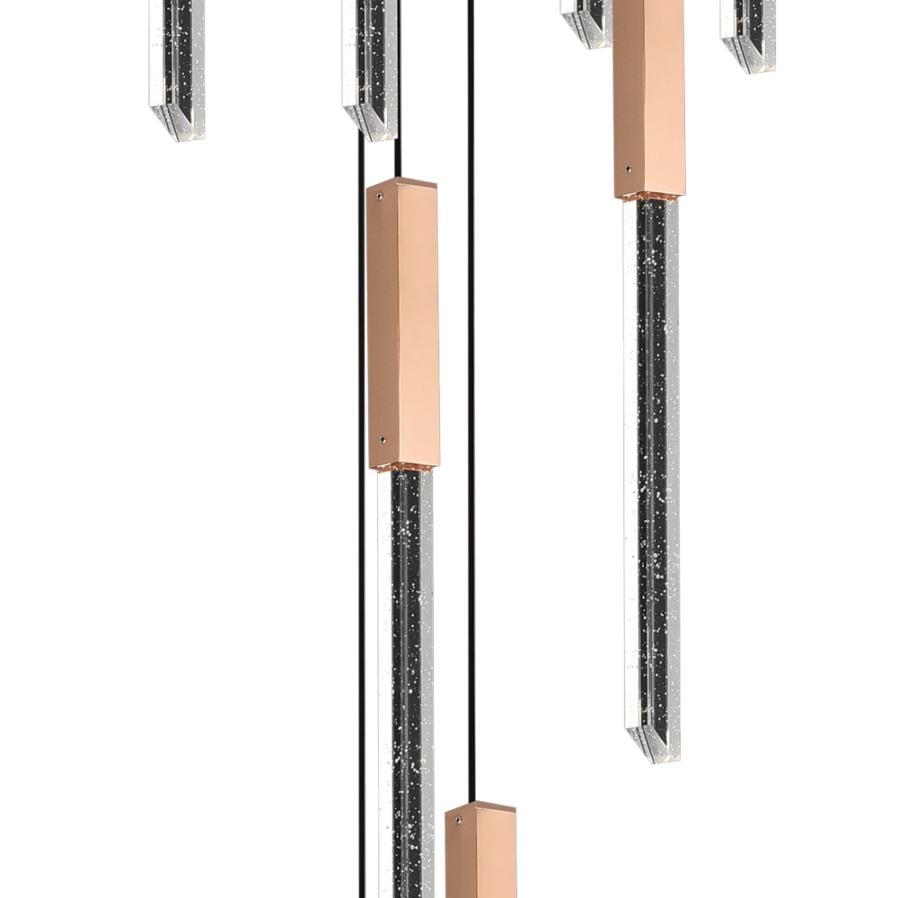 Candelabru Cristal LED 22W, Lumina Calda/Neutra/Rece, Diametru 35cm Auriu CM511/H150XW35 [2]