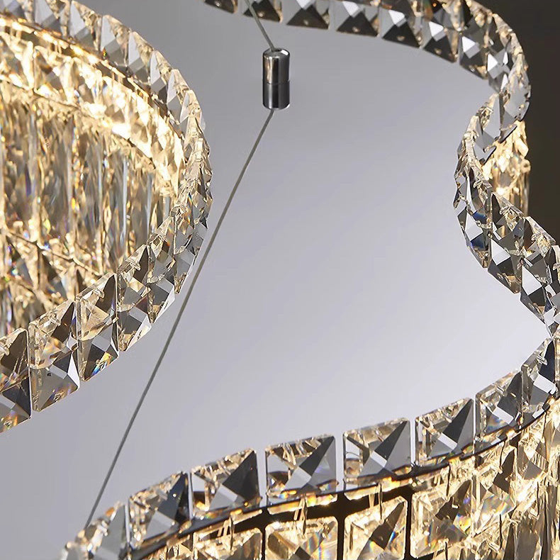 Candelabru Cristal LED cu Telecomanda Regalis CC576/1000CH, Lumina Calda/Rece/Neutra 3000K/4000K/6000K, Inaltime Reglabila, Lumina Dimabila, Metal si Cristal [2]