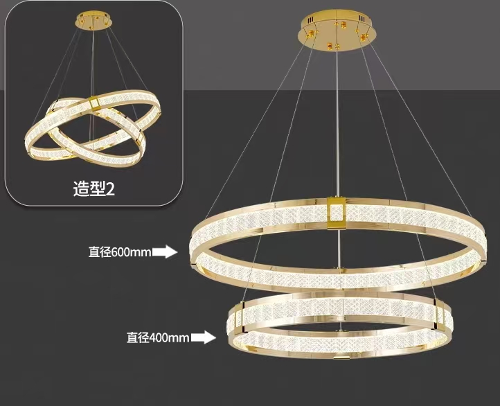 Candelabru Cristal, LINDERHOF Magno, 61W, Diametru 60cm, Lumina Rece/Calda/Neutra, Auriu, Inaltime Reglabila [3]