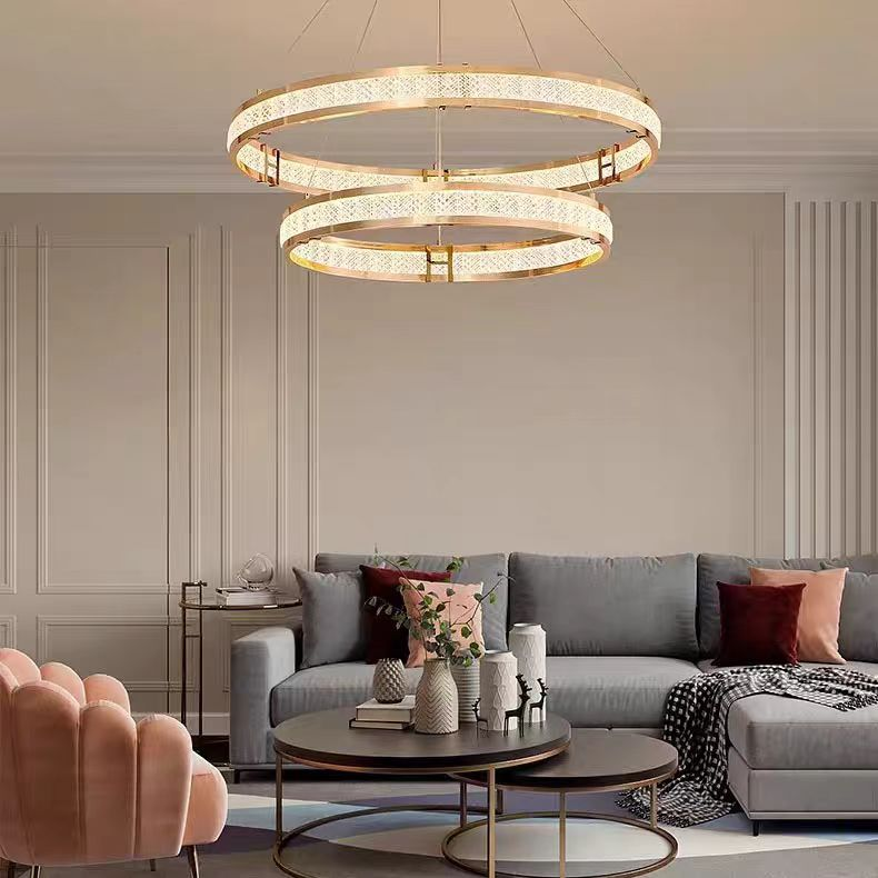 Candelabru Cristal, LINDERHOF Magno, 61W, Diametru 60cm, Lumina Rece/Calda/Neutra, Auriu, Inaltime Reglabila [2]