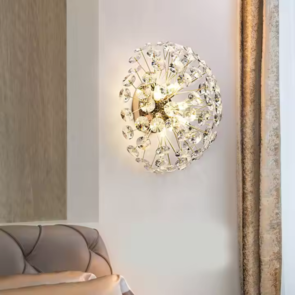 Candelabru Cristal MINUE, 4x G9, Diametru 35cm, Auriu Lucios [3]