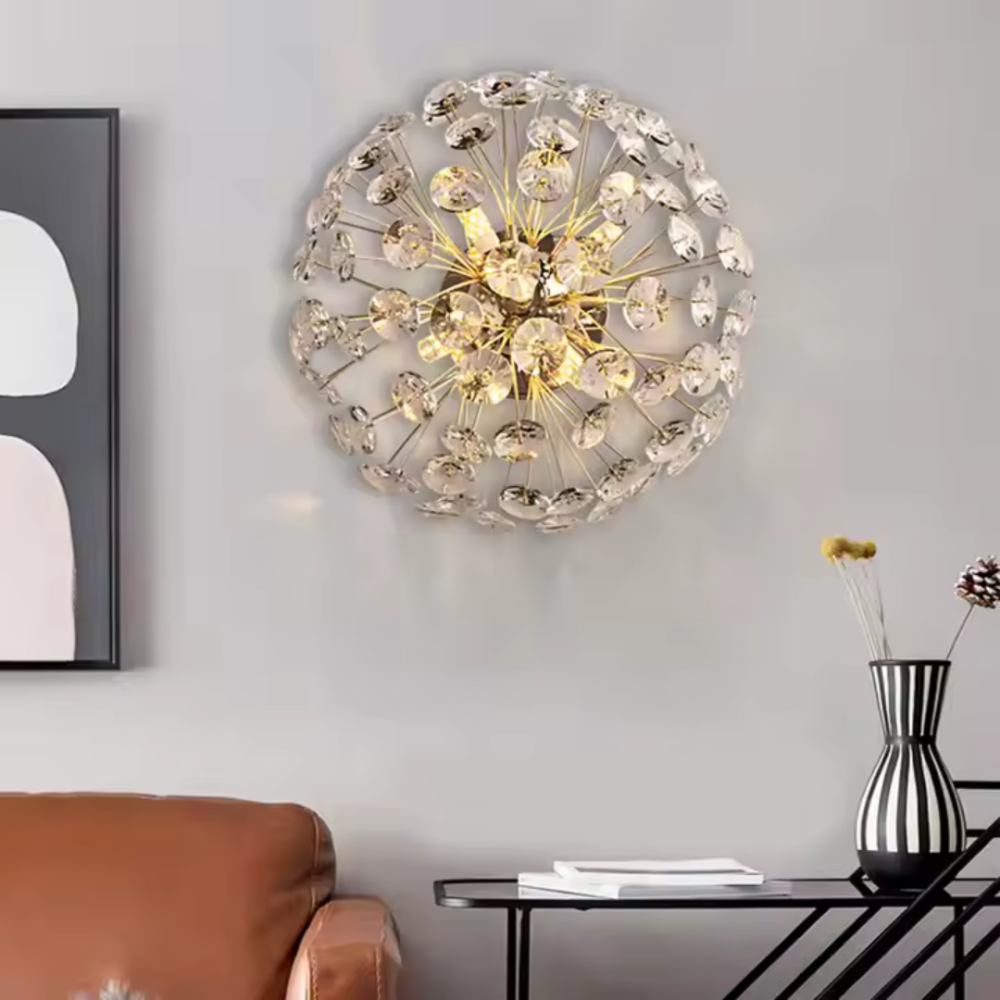 Candelabru Cristal MINUE, 4x G9, Diametru 35cm, Auriu Lucios [4]