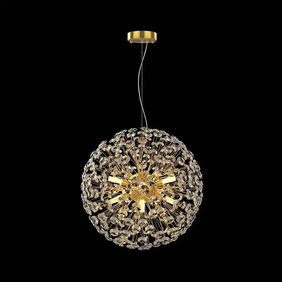 Candelabru Cristal MINUET 9x G9, Diametru 50cm, Auriu Lucios, Inaltime Reglabila [4]