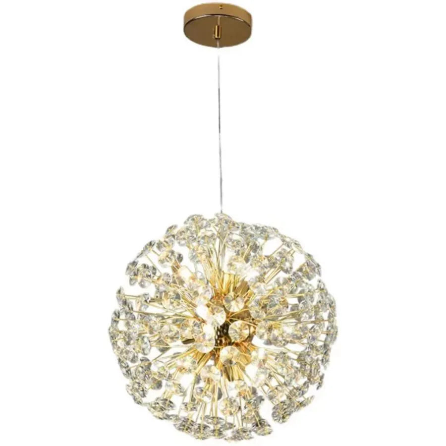 Candelabru Cristal MINUET 9x G9, Diametru 50cm, Auriu Lucios, Inaltime Reglabila [3]