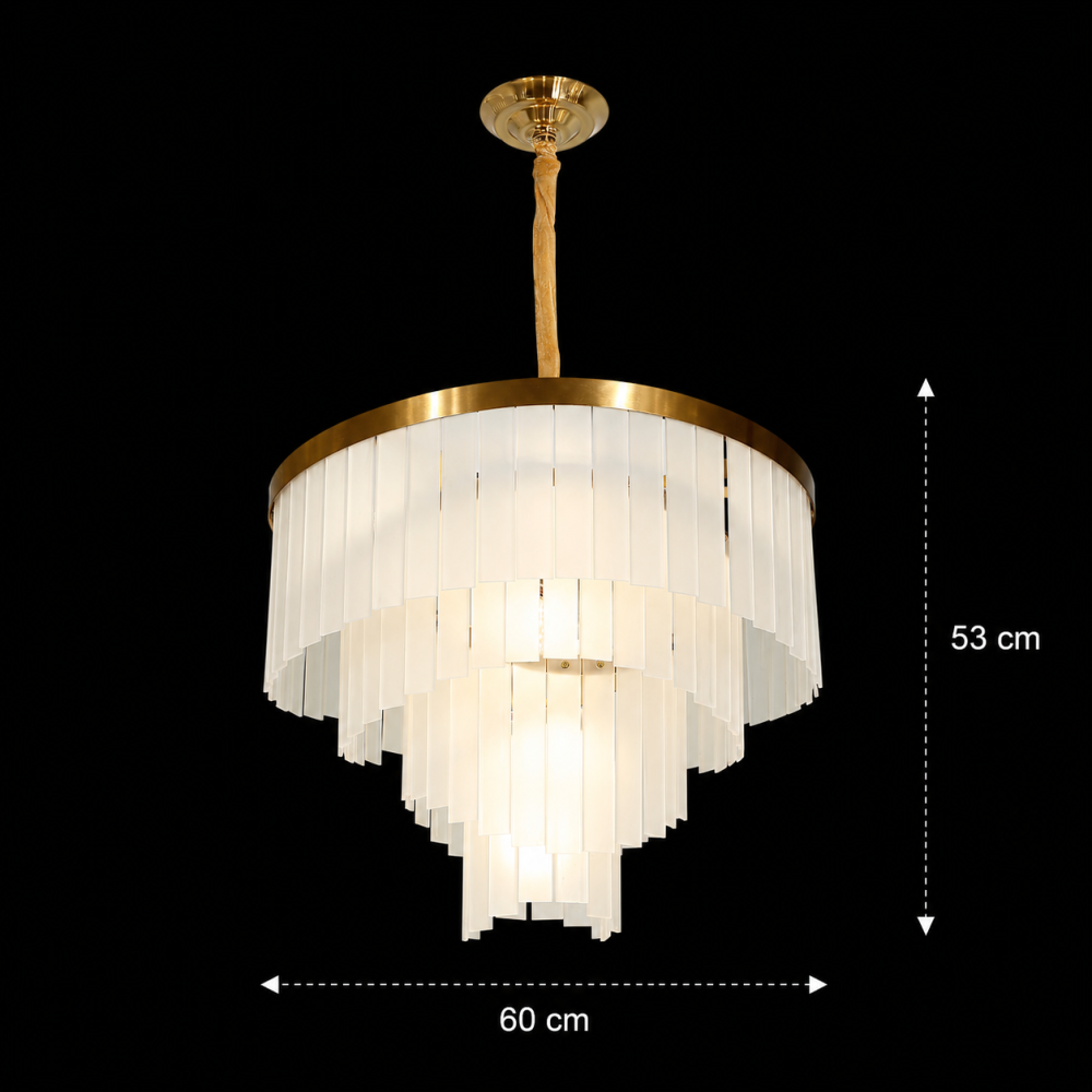 Candelabru Cristal MUNTEAN Magno, 10xE14, D60 cm, Metal si Cristal, Auriu [4]