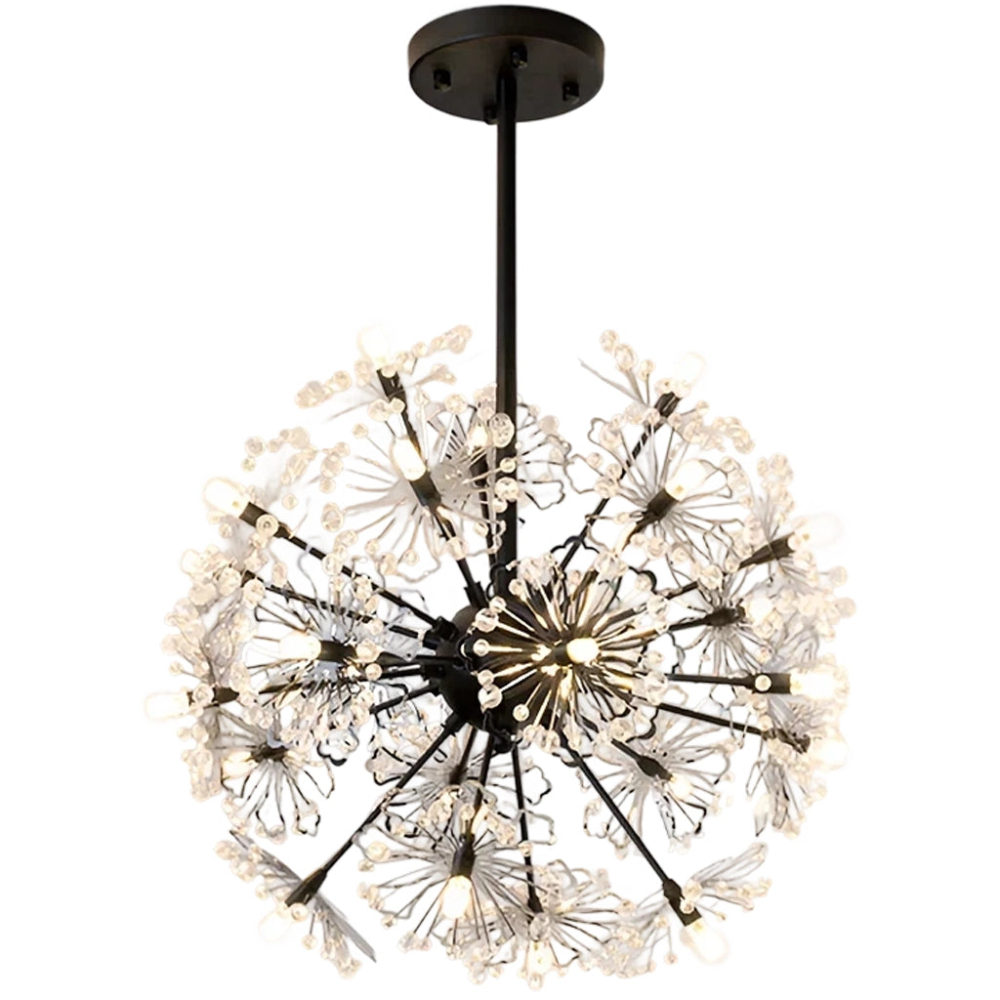 Candelabru Cristal PETERHOF Eleganza, Ø50cm, 18x G4, Diametru 49cm, Negru [3]