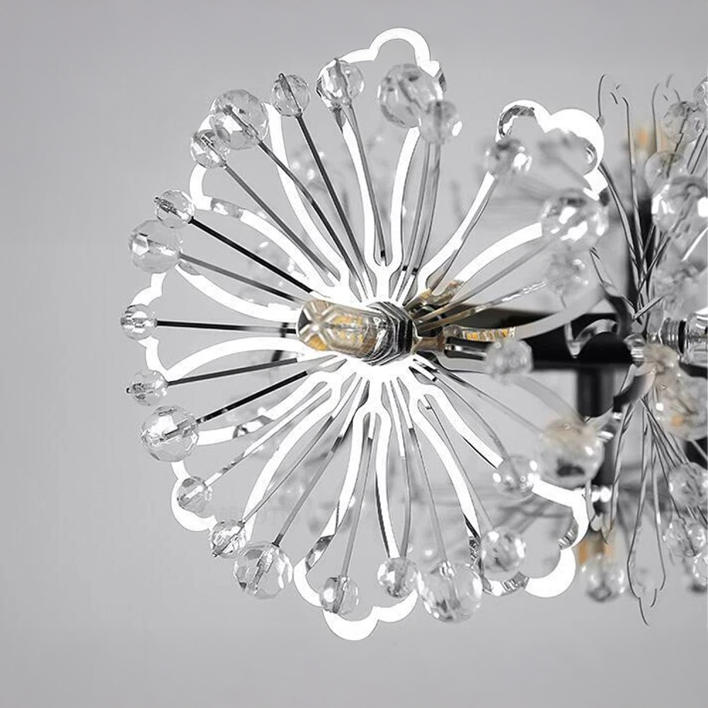 Candelabru Cristal PETERHOF Regalis 15x G4, Lungime 120cm, Negru [2]