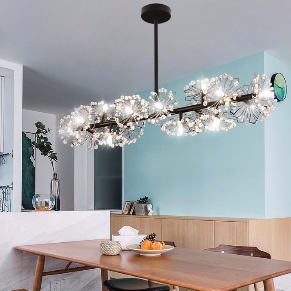 Candelabru Cristal PETERHOF Regalis 15x G4, Lungime 120cm, Negru [3]