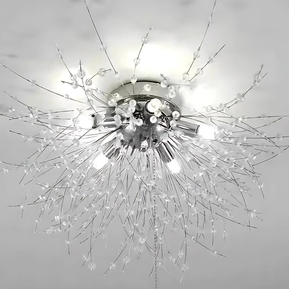 Candelabru Cristal RONDO Vivace, 6x G9, Diametru 49cm, Argintiu Lucios [3]