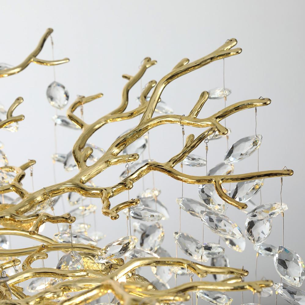 Candelabru Cristal WALTZ Rhapsody, 6x G9, Auriu, 45cm, Inaltime Reglabila, Metal si Cristal [2]