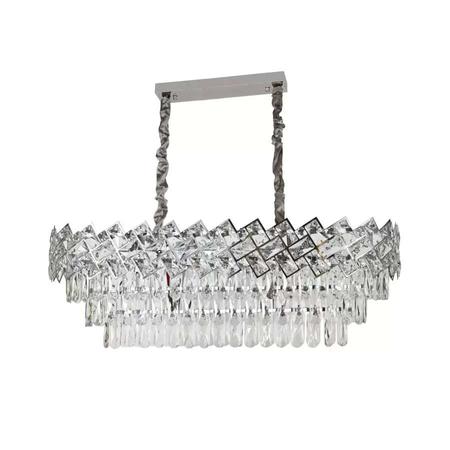 Candelabru Cristal WINDSOR Regalis 10xE14, Crom Lucios, Inaltime Reglabila [2]