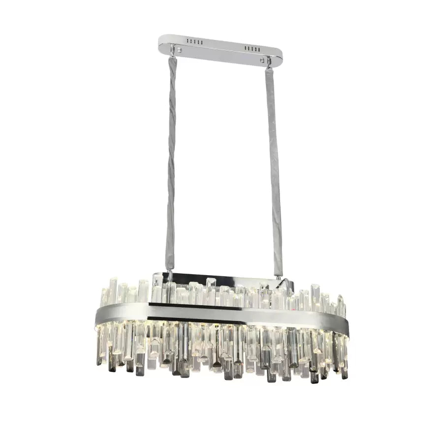 Candelabru LED Cristal cu Telecomanda Morgan 140W Dimabil Argintiu [4]