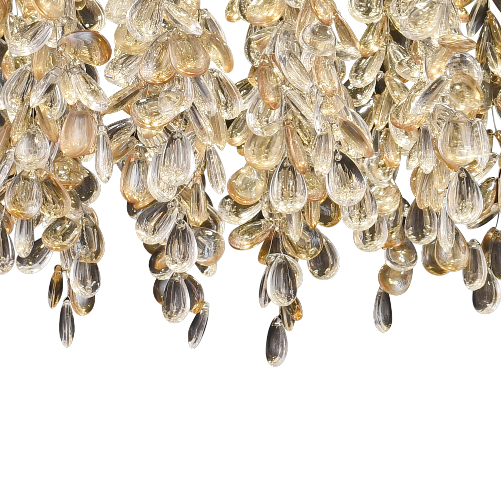 Candelabru LED Cristal LLC213/550GD Rotund, 29W, Lumina Rece/Calda/Neutra, Cristale, Auriu Lucios [3]