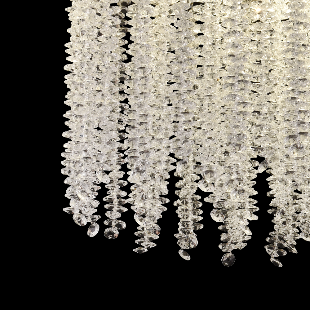 Candelabru LED Cristal LLC215/550WH Rotund, 29W, Lumina Rece/Calda/Neutra, Cristal, Auriu [4]