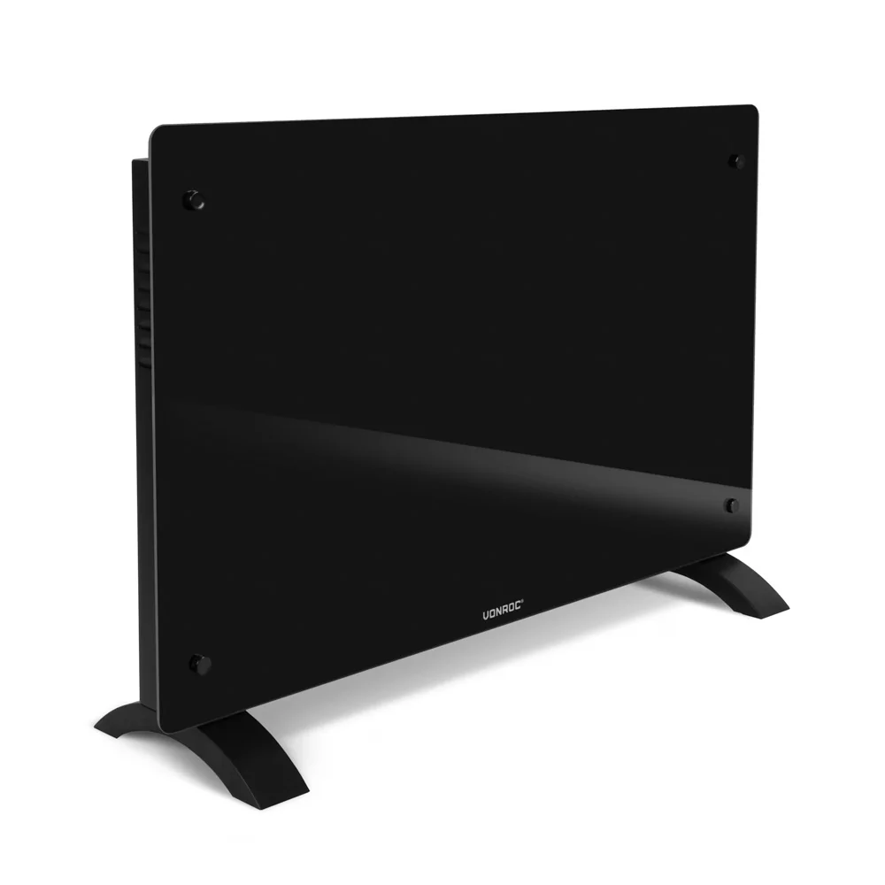 Convector electric de lux, 2000W, Panou de sticla, WiFi- control Aplicatie, Alb/Gri/Bej/Negru [22]