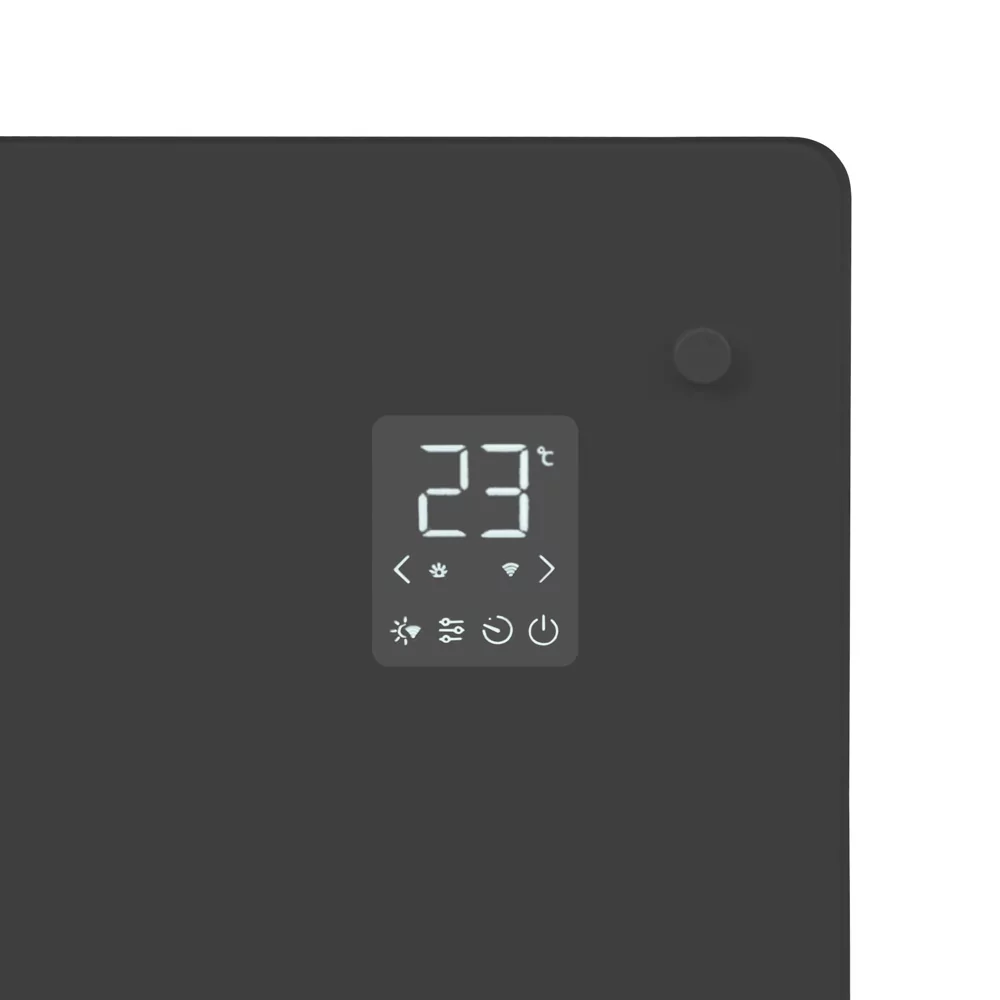 Convector electric de lux, 2000W, Panou de sticla, WiFi- control Aplicatie, Alb/Gri/Bej/Negru [12]