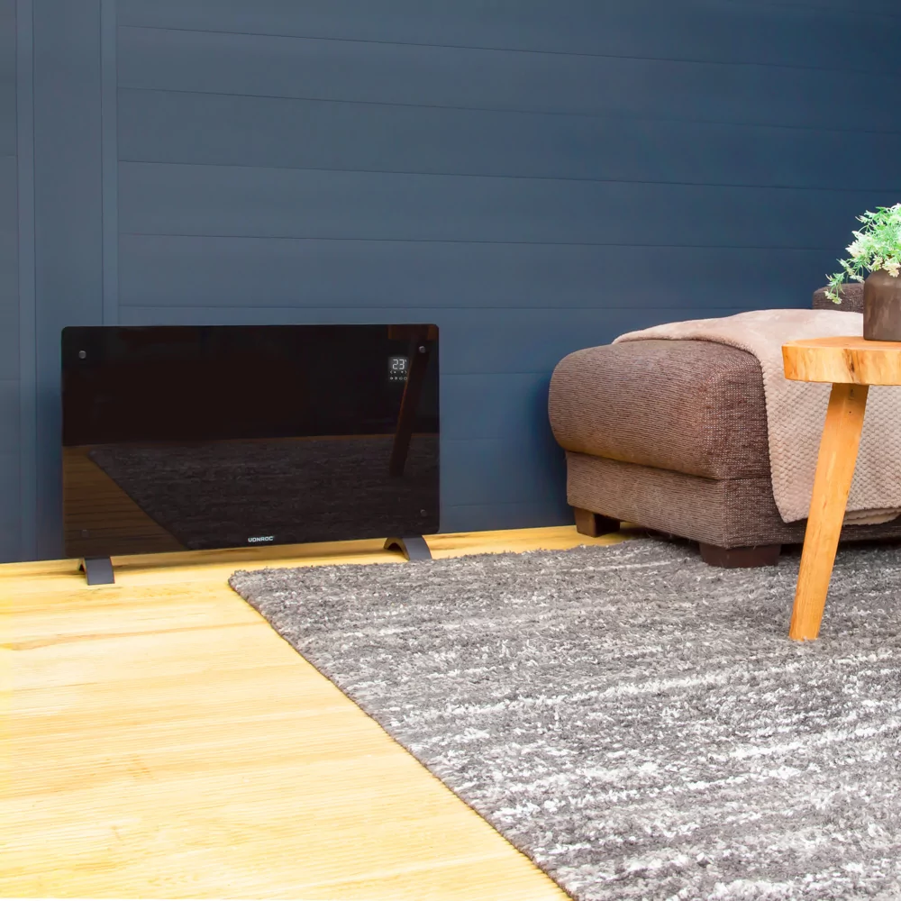 Convector electric de lux, 2000W, Panou de sticla, WiFi- control Aplicatie, Alb/Gri/Bej/Negru [28]