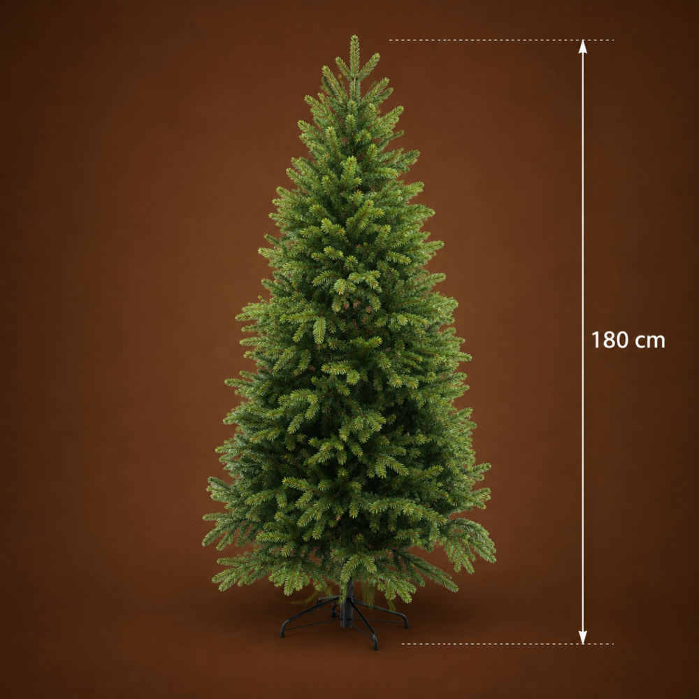 Decoratiune Brad Artificial EIS, 180 cm, 545 varfuri, Plastic, Verde [4]