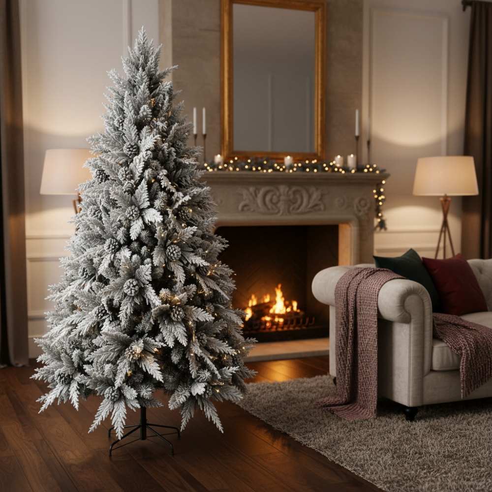 Decoratiune Brad Artificial GLEIS, 180 cm, 790 varfuri, Suport Metalic, Plastic, Verde [2]