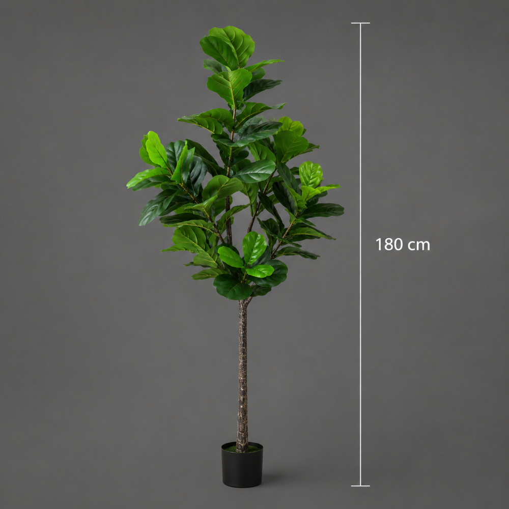 Decoratiune Ficus Lyrata, Plastic, 180 cm, Verde [4]