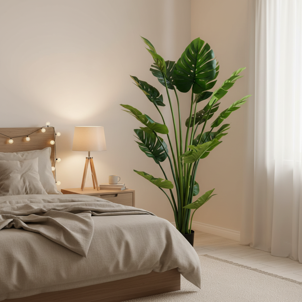 Decoratiune Monstrosa Deliciosa Artificial, Plastic, 180 cm, Verde [3]