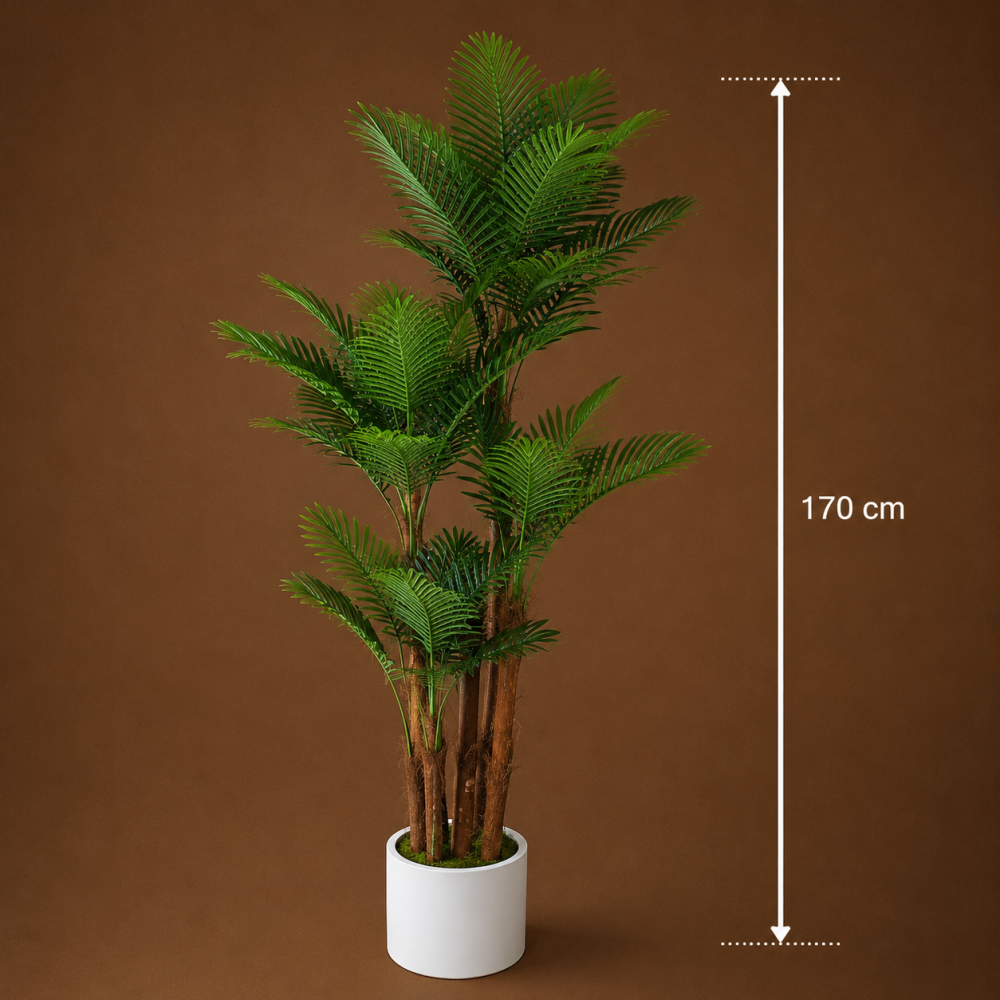 Decoratiune Palmier, Plastic, 4 brate, 170 cm, Verde [4]
