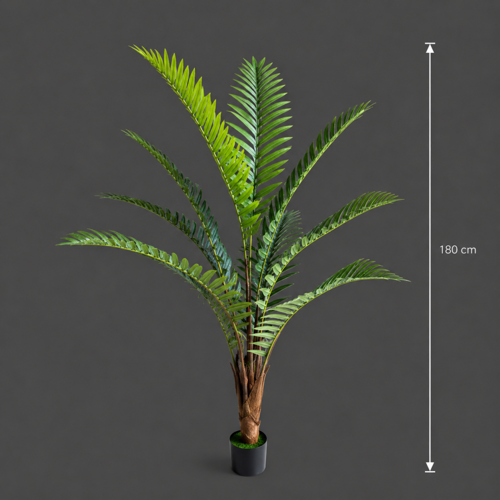 Decoratiune Roystonea Regia, 180 cm, 10 frunze, Verde [4]