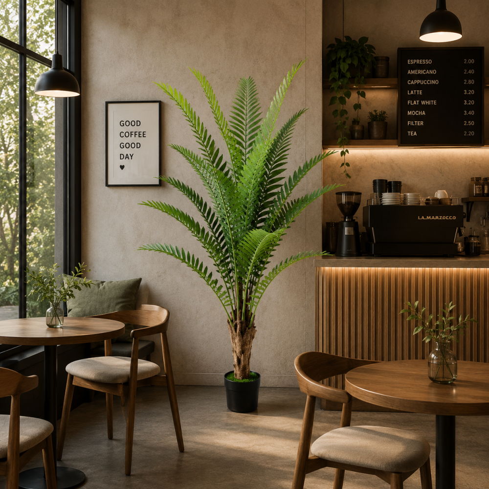 Decoratiune Roystonea Regia, 200 cm, 15 frunze, Verde [3]