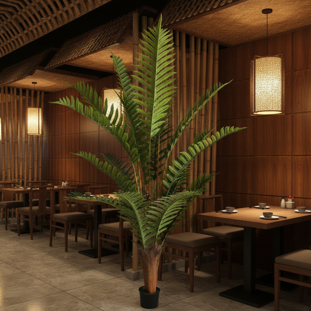 Decoratiune Roystonea Regia, 220 cm, 18 frunze, Verde [2]