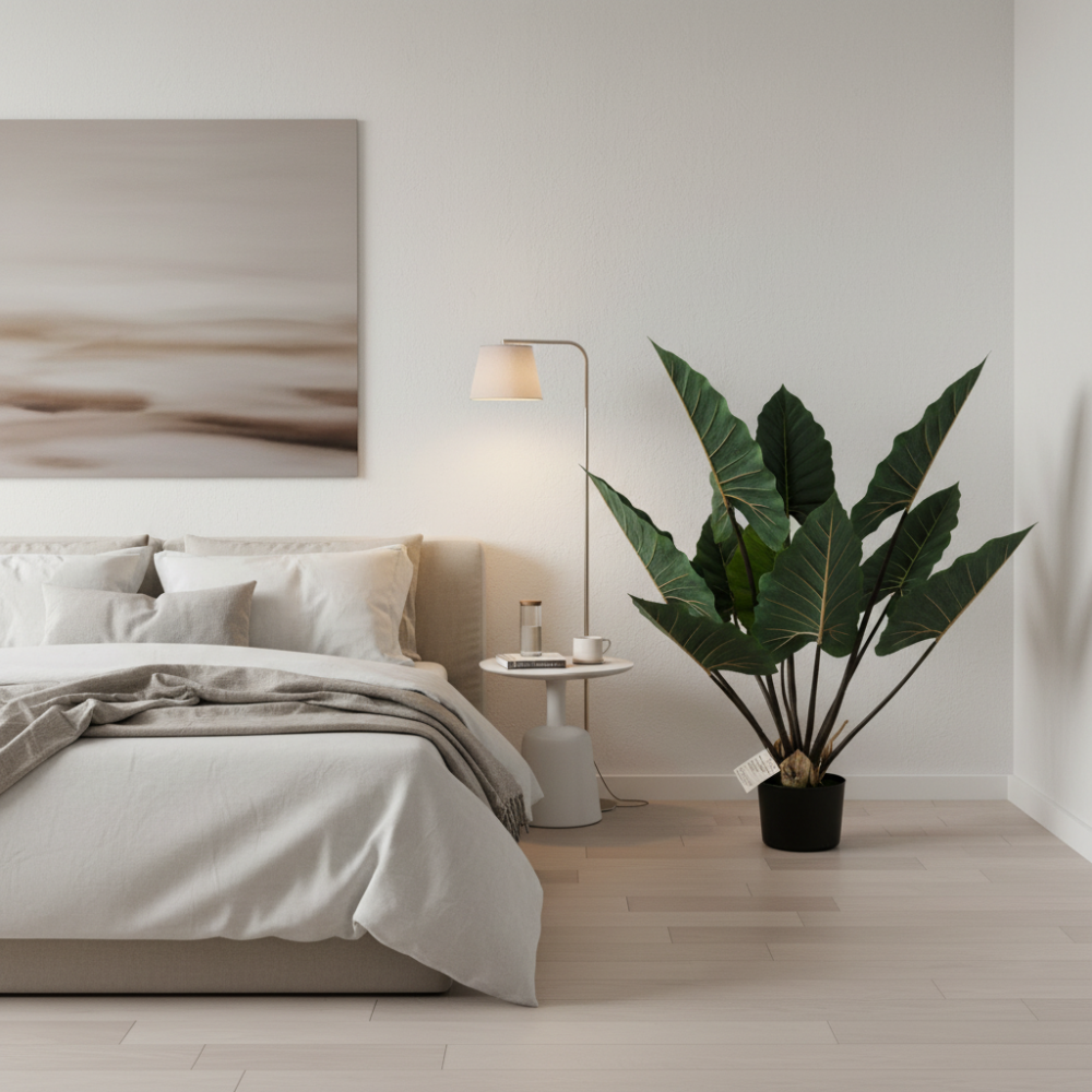 Decoratiune Strelitzia, Plastic, 100 cm, Verde [2]