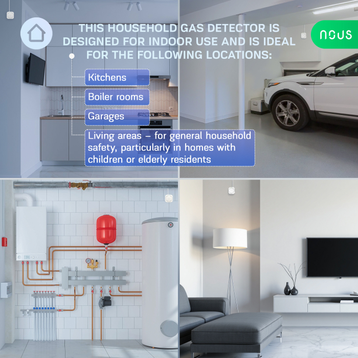 Detector scurgeri de gaz Smart Nous E9, Zigbee 3.0, compatibil Alexa/Google Assistant [6]