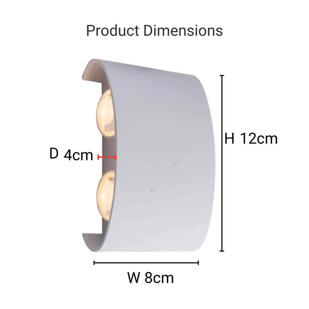 Fantas Aplica LED de Exterior si Interior, 4 Surse x 1W, IP65, Metalic, Alb, 3000K [3]
