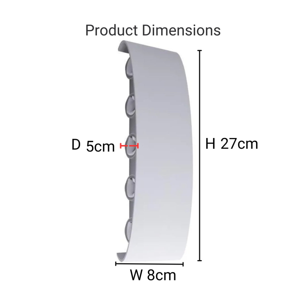 Fantas Aplica LED Interior/Exterior, 10 Surse x 1W, IP65, Alb, 3000K [3]