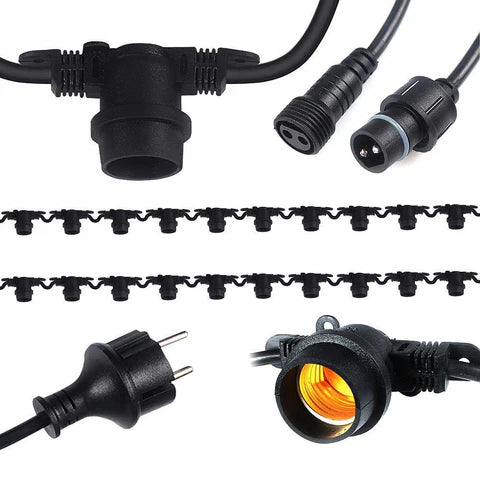 Ghirlanda 10MX10B 1000cm 10xE27 Negru [2]