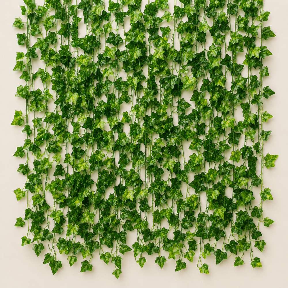 Ghirlanda Artificiala din Iedera, 12 Ramuri x 72 Frunze, Verde [3]